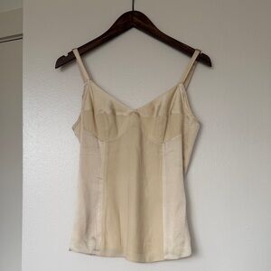 Just Cavalli Cream Silk Camisole Top
